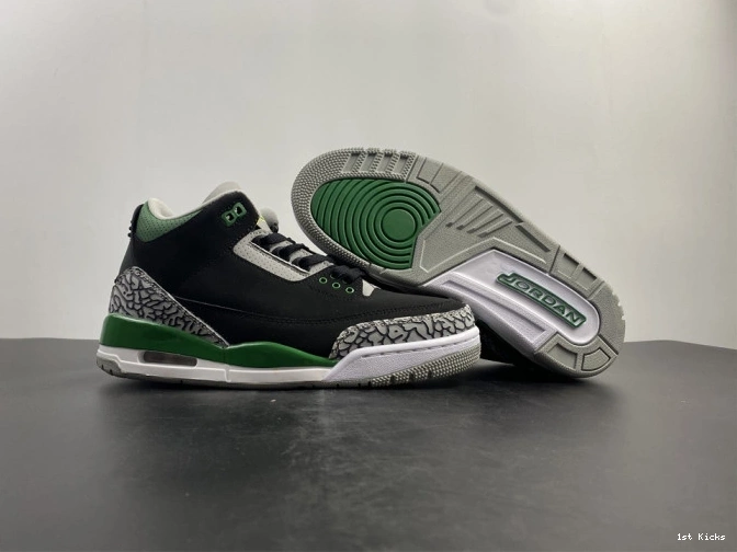 1st Kicks Shoes 3 Green CT8532-030 Air Pine Jordan 0801
